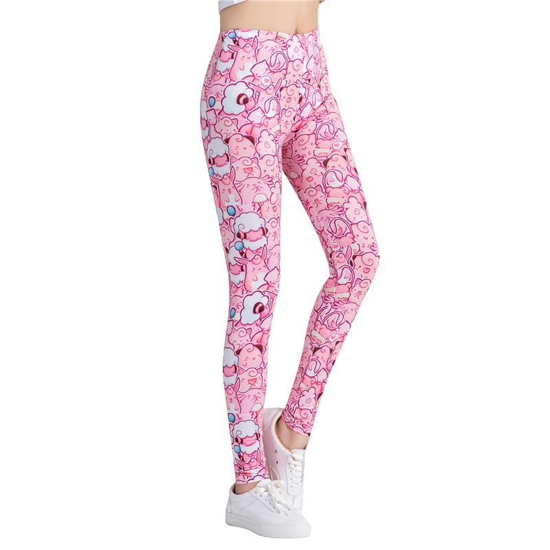 Women's Yoga Leggings Pink Cats print Yoga pants for women